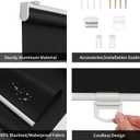 SHADEMOON Blackout Cordless Roller Shades for Indoor Windows, Room Darkening Blind with Spring System Pull Down, Thermal Insulated UV Block Fabric, Home Office (100% Blackout, Black, 25" W x 72" H)