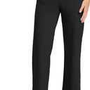 SEVEGO Tall Women's 32/34/36 Inseam Wide Leg Yoga Pants High Waist Stretch Dress Casual Long Sweatpants with Pockets (Black, L)