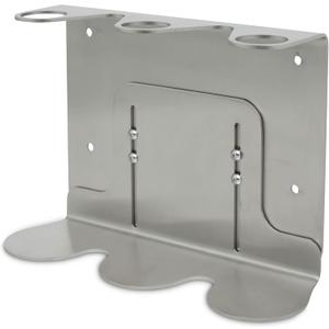 Wall-Mounted Bottle Dispenser Holder Bracket in Brushed Nickle, Silver, and Soap Bottle Brackets, for Bathroom and Kitchen (Triple)