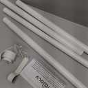 Modern White Curtain Rods for Windows 30 to 56 Inch, 1" Diameter Adjustable Heavy Duty Window Curtain Pole with Matte White End Cap Finials, Decorative Drapery Rods for Living Room, Bedroom