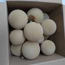 18 Pcs Velvet Christmas Balls Bulk 3.15, 2.76, 2.36 Inch, Flocked Xmas Tree Ball Ornaments Plastic Velvet Christmas Ornaments Xmas Tree Hanging Decoration(Champagne)