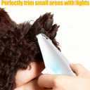 Dog Paw Trimmer, Low Noise Paw Hair Trimmer for Dogs with LED Light Wireless Pet Shaver, Suitable for Claws, Ears, Face, HIPS and Eyes(Orange) (White, 4-in-1)