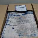 RELEANY Washable Area Rugs 8'x10' Non-Slip Modern Abstract Soft for Living Room Entryway Bedroom Nursery, Print Pattern, Blue Grey Navy Gray