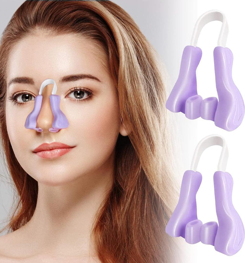 Toulifly Nose Shaper, Nose Clip, Nose Clip, 2 Piece Silicone Nose Clip, Nose Lifting Clip, Painless Silicone Nose Clip Nose Straightening Tools Beauty Nose