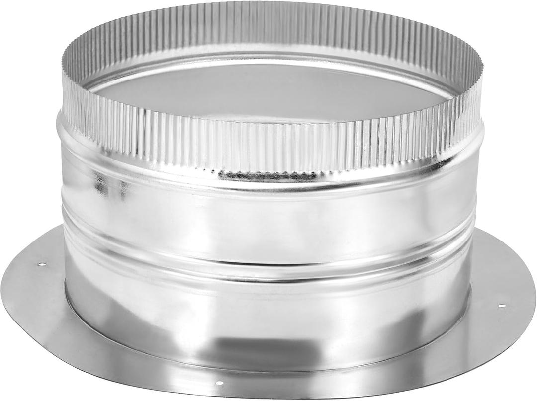 PATIKIL 10" Round Duct Collar, Galvanized Duct Connector Flange Pipe Collar Take Off Collar for Flexible or Rigid Ducts, Heating Cooling Ventilation Exhaust Fan Vent Systems