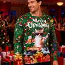 RAISEVERN Ugly Christmas Sweatshirts for Men Women Funny Pullover Sweaters for Xmas Holiday (L)