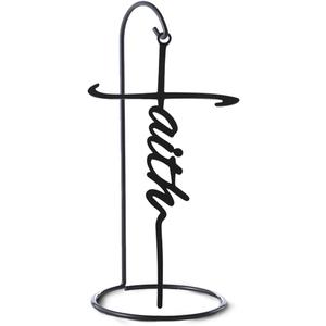 SOULSIO Decorative Faith Cross Black | Metal Spiritual Home Decor | Self-Hanging With Base | Best for Home, Office and As a Gift | Religious, Spiritual Gifts