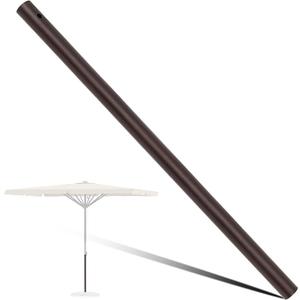 Otoolling 1 Pack 1.5'' Dia Umbrella Replacement Lower Pole, Heavy Steel Patio Umbrella Bottom Pole Replacement, 1.7 mm Thickness, No Bullet Buckle Outdoor(Brown,42.5'')