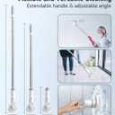 Electric Spin Scrubber, VEWIOR Cordless Shower Scrubber with 3 Adjustable Angle, Cleaning Brush with 2 Speeds 3 Replaceable Brush Heads for Bathroom Kitchen Tub