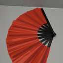13inch Large Rave Fan Popping Fan Clacking Fans for Line Dancing,Hand Fans for Women Foldable,Boots on The Ground Fan,Portable for Outdoor,Wedding,Party,Decoration(Red+Black Ribs,5 Pack)