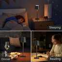 Yogaret 2 Pack Rechargeable Table Lamps,Cordless Lamp with 6000mAh Battery Operated, Portable Indoor/Outdoor Table Lamp for Patio Restaurant Home Dinner Dining Kitchen,Waterproof & Wireless