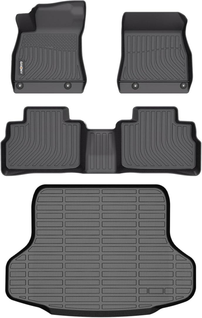 GINOWY-Floor Mats & Cargo Liner for 2020-2025 Nissan Sentra, Fit for S SVSR, All Weather Aloor Mat Sentra Car Mats, Sentra Cargo Mat Trunk Mat, Sentra Car Accessories