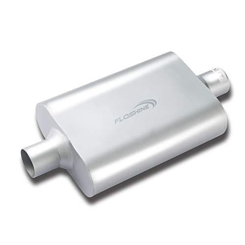 Floshine Universal Mufflers Dual Chamber 2.25" inlet (ID) 2.25" outlet (ID) overall 17" Performance Automotive Muffler Exhaust FH42440