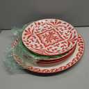 Melamine Dinnerware Sets - 12 Pcs Plates and Bowls Set,Unbreakable Dinner Dishes Set for 4,Lightweight, Dishwasher Safe, BPA Free,Indoor Outdoor use, Pink