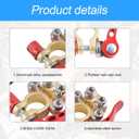 Battery Terminal Clamp Connectors, 2 Pcs 4 Way Quick Release Disconnect Car Battery Terminal for SAE/JIS Type A Posts, Compatible With Cars, Vans, Trucks and More