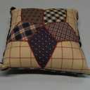 VHC Brands, Bingham Star, Cotton, 10x10, Star Patch Pillow, Black