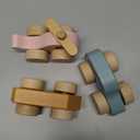 CHILDLIKE BEHAVIOR Wooden Cars for Toddlers 1-3 - Wood Push Truck Vehicle - Montessori Car Toys - Wooden Rattle Teething Toys - Colorful Wood Cars for Kids, Boys, & Girls (Set of 3)