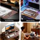 YSAGi Leather Desk Protector, Office Mat, Large Mouse Mat, Non-Slip PU Leather Blotter, Laptop Desk, Waterproof Writing Pad for Office and Home (Chocolate, 47.2" x 23.6")