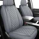 MIROZO Silverado Sierra Front Seat Covers,2PCS Truck Seat Covers Waterproof Pickup Seat Covers Compatible with 2007-2025 Chevy Silverado GMC Sierra 1500 2500HD 3500HD (Grey,2PCS Front)