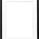 Wooden Photo Frame Wooden Frame For Canvas Painting Picture Photo With Mats For Wall Mounting (Black, 20x30cm)