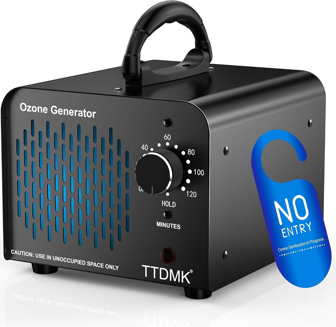 Ozone Generator 218,000mg/h, Commercial Ozone Machine Odor Removal, High Capacity Ozone Machine, Home Ozone Generator for Car, Home, Smoke, Pet, etc (Black) - by TTDMK