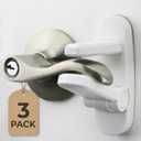 Child Resistant Door Lever Lock - No Tools - Doors and Handles - No Drilling Required - 3M Heavy Duty Adhesive White