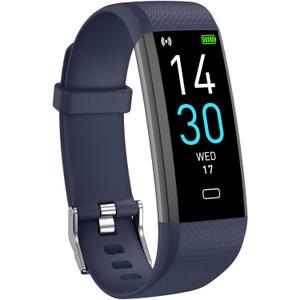 Fitness Tracker with Heart Rate Blood Oxygen Monitor, Activity Tracker Sleep Monitor Health Tracker, Smart Watch Pedometer Step Calories Counter, Fitness Watches for Men Women (Blue)