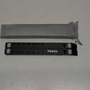 klinkleay Foldable Laptop Stand for Desk, Adjustable Aluminum Holder for MacBook/iPad up to 18", Portable & Lightweight with Anti-Slip Silicone, Sturdy Metal Base for Travel (Black)