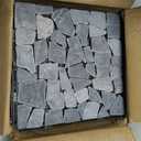 Decking Natural Pebble Interlocking Floor Patio Tiles, Indoor & Outdoor Interlocking Tiles 12"x12" 6pcs - A Great Upgrade Option for Garden Patio Path (Black)