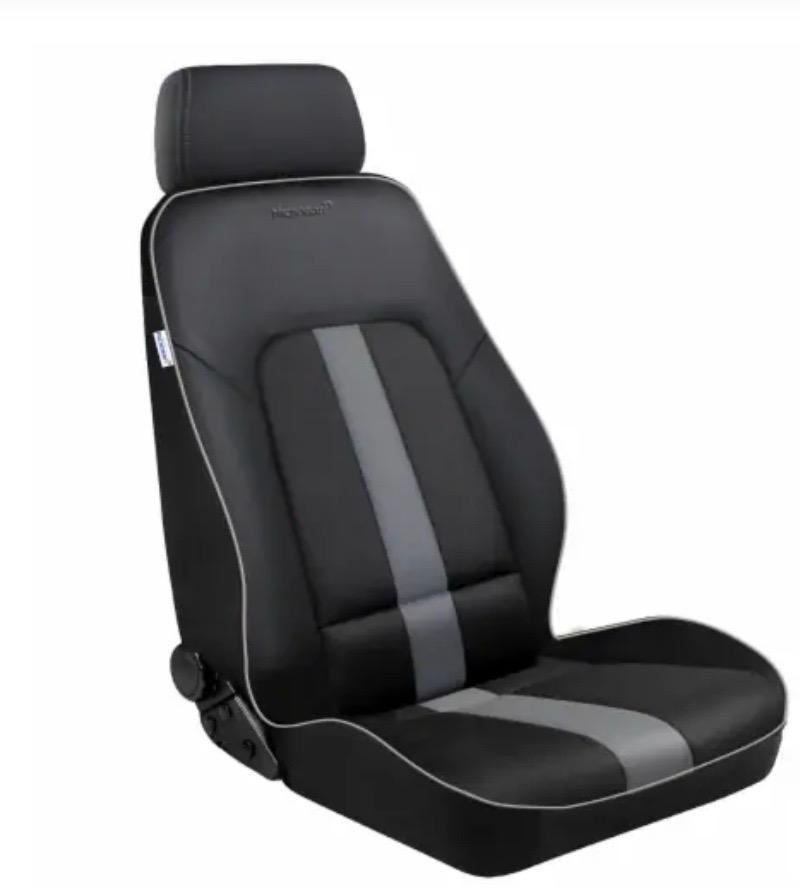 PILOT MICROBAN Bucket Gray Car Seat Cover Front Seats, 3D Air Mesh-100% Breathable Sporty Fabric High Back Airbag Compatible, Universal Fit Automotive SUV Truck Sedan Vans, Two Front 2 Piece Black Gray