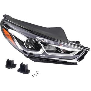 Front Right Passenger Side Headlight w/Bulbs Compatible with Hyundai Sonata 2018 2019 92102-C2500