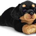 Bearington Gunner Rottweiler Stuffed Animal Dog Plush - 15" Soft and Realistic Rottweiler Plush Toy with Ultra-Soft Fur and Huggable Body - Adorable Stuffed Dog Gift for Kids, Adults, and Dog Lovers