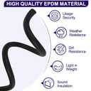 ToLanbbt Backer Rod EPDM Rubber 1" Diameter x 20' Length Caulk Saver Door Window Weather Stripping Seal for Concrete Filling Joints and Gaps (Black)