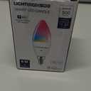 Lightinginside E12 Smart Light Bulbs 60W Equiv., Work with Alexa/Google Home/SmartLife, 500LM 6W RGBCW Candle Candelabra LED Light Bulbs, No Hub Required, 2.4G WiFi Bluetooth Bulb, ETL Listed, 4PCS