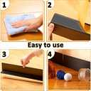 Treela 20 Pcs Under Couch Blocker Black Couch Blocker for Pets Bumper for Under Furniture Baffle Board with Adjustable Guard to Stop Going Below Sofa Easy Install (3.2 Inch)
