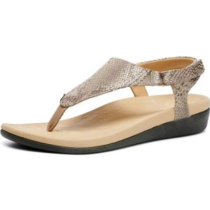 UTENAG Womens Arch Support Sandals Orthotic Adjustable Thong Flip Flops,  Snake, Size 11