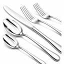 Silverware Set, 40 Piece Stainless Steel Cutlery Sets for 8, Heavy Duty Flatware, Mirror Polished Forks Spoons and Knives Set, Reusable Utensils for Home Kitchen, Dishwasher Safe