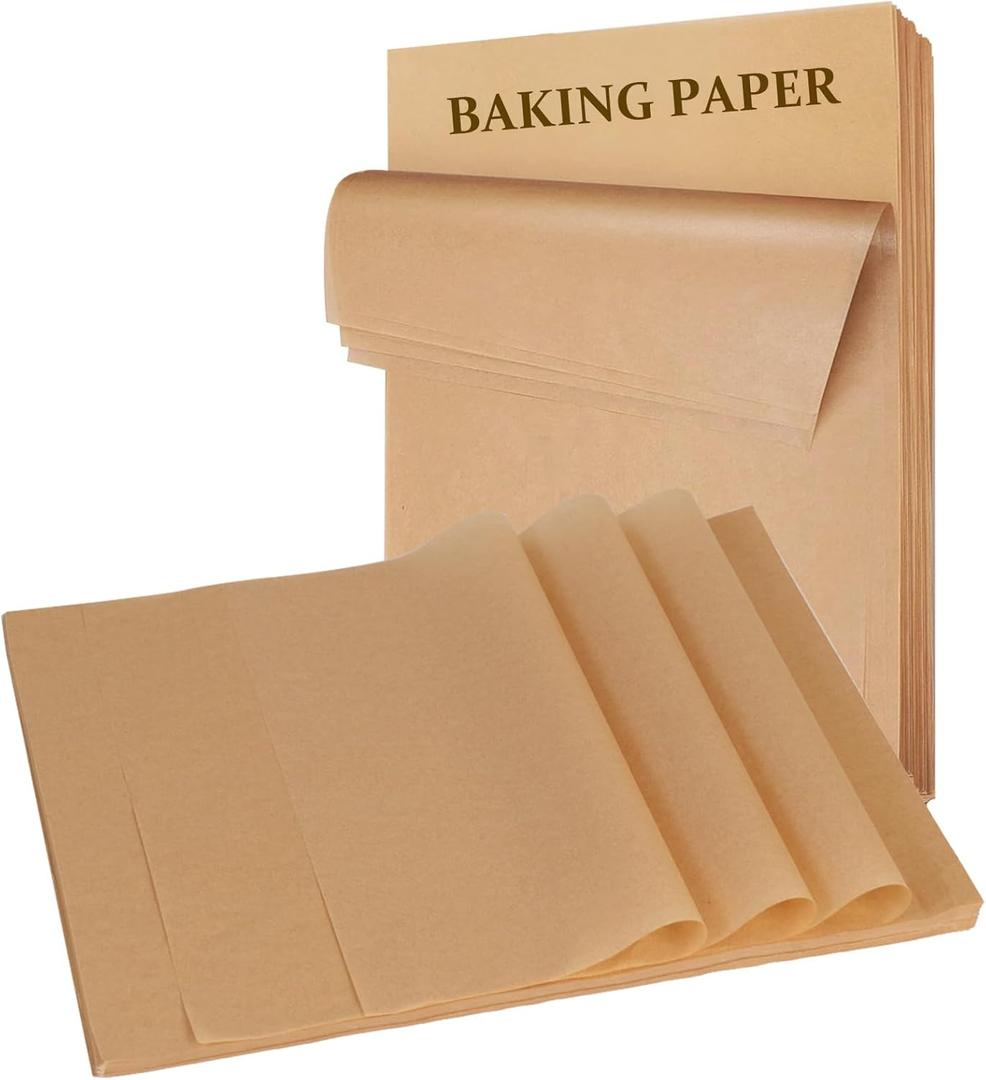 O2 Freak Parchment Paper Baking Sheets 300 PCS 12"x16" Pre Cut Non-Stick Baking Tray Mat, Oil Resistant and Waterproof Baking Paper, Fit for Food Baking, Cooking, Grilling, Air Fryer and Steaming