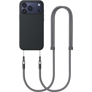 Crossbody Strap (Without Case) Compatible with iPhone 17/Air/Pro/Max Phone Cases and Other Device with Dual Lanyard Holes, Adjustable Hands-Free Shoulder Neck Camera Phone Strap (Gray)