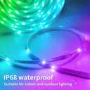 300 ft Outdoor LED Strip Lights Waterproof,IP68 Waterproof LED Light Strips with Remote,App Control Music Sync RGB Outdoor LED Rope Lights,LED Lights for Bedroom,Roof,Deck,2 Rolls of 150ft