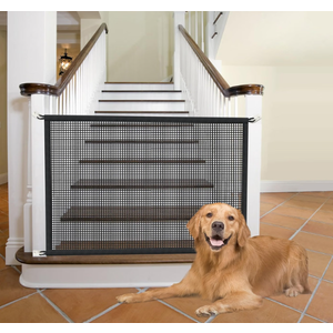 Dog Gate for Stairs Pet Gates for The House: Dogs Screen Mesh Gate for Doorways Stairways Indoor Safety 29 inches Tall, 38 inch Wide