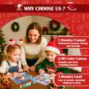 Vodolo 4 Pack Christmas Paint by Numbers Snowman with Frame,Easy DIY Christmas Painting Kit