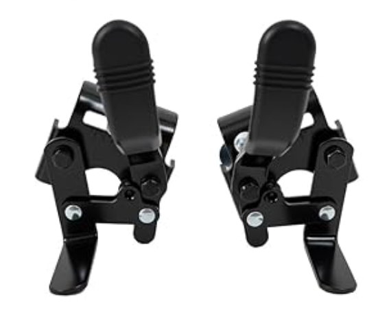 Wheelchair brakes, Universal Brake, Replacement Parts, One-Handed Operation, Suitable For Most Manual Wheelchairs (1 Pair, Black)