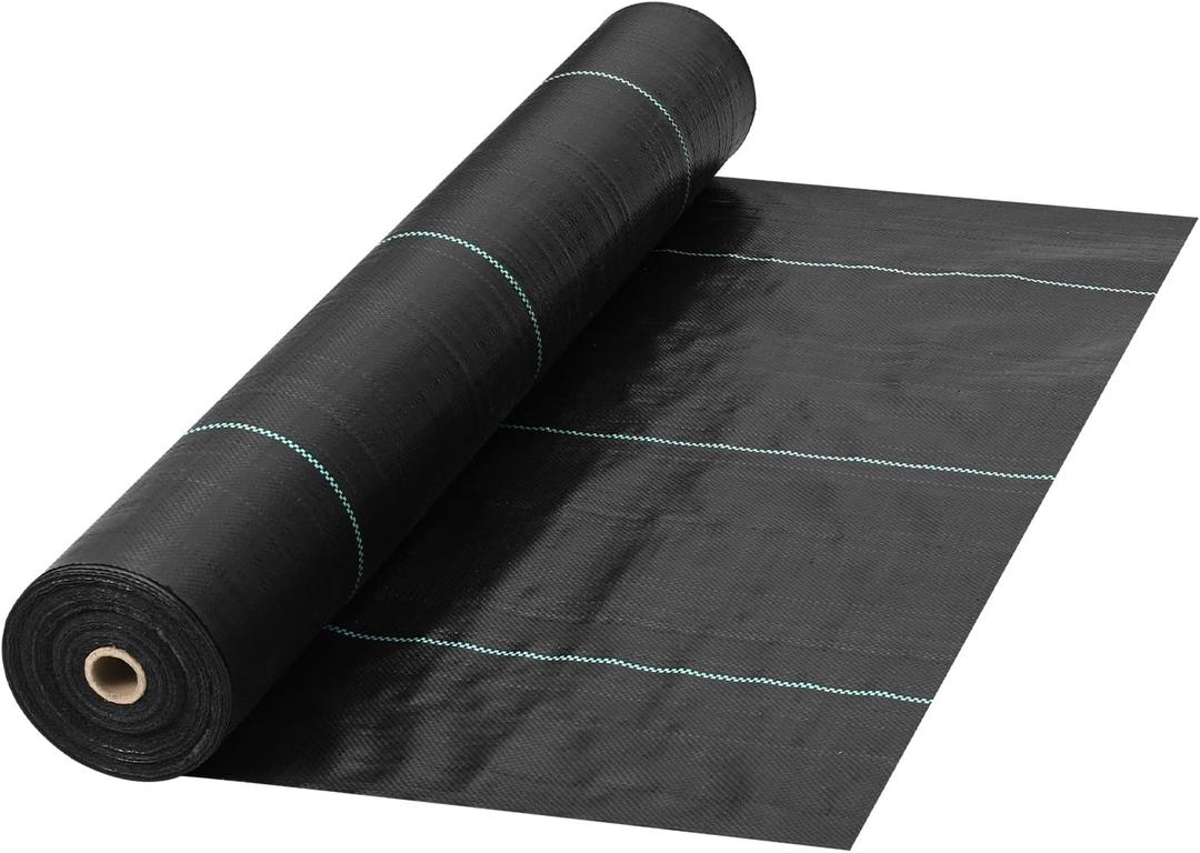 VEVOR Weed Fabric Barrier Heavy Duty, 4x300FT 5.8oz Weed Blocker Fabric, Woven Landscape Fabric, Garden Fabric Weed Barrier, Weed Control Fabric Ground Cover, Geotextile Fabric, Gardening Mat, Black