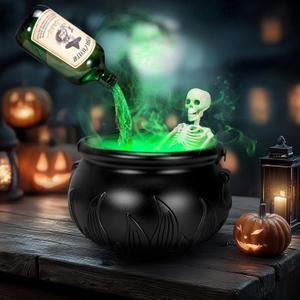 Halloween 10 Floating Potion Cauldron Set with Mist Maker  DIY Spooky Witch Cauldron Dcor with 9 Colorant Bottles (10")