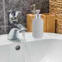 3Pcs Thread Mouth Foaming Soap Dispenser Pump Stainless Steel Replacement Lotion Shampoo Bottle Pumps for Bathroom Countertop