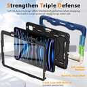 ROISKIN for iPad Pro 12.9 -Inch Case (6th, 5th, 4th & 3rd Gen)with HD Screen Protector, 360 Stand, Handle, Pencil Holder,Shoulder Strap[15ft Drop Protection]Rugged Bulky Full Body 12.9 iPad Pro Case