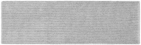 Garland Rug Sheridan Plush Washable Nylon Rug, 22-Inch by 60-Inch, Platinum Gray