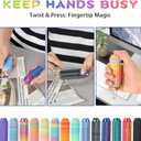 4PCS Little Ouchies Fidget Toys, Pain Stim Fidget Toy for Adults, Portable Spiky Grippie Stim Tool, 3D Printed Stim Sensory Toys Keychain Gifts for Adult with Autism ADHD Anxiety Stress Relief