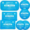 Reusable Hot and Cold Gel Ice Packs for Injuries - 7 Pack Variety Gel Ice Pack Set - Hot and Cold Therapy Solution for Injuries, Cold Packs for Pain Relief - Ice Packs for Injuries Reusable